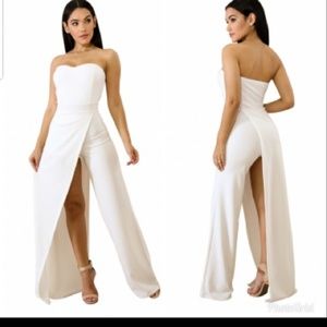 White sharpless jumpsuit